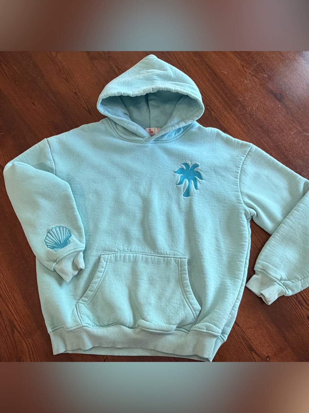 Pink Palm Puff hoodie